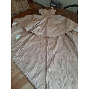 New XS Windsor Lt Gold Spaghetti Strap Open Criss Cross Back Hi Low Form…